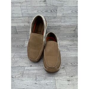 Rockport Works Women Tan Leather Slip On‎ Moccasin Work Shoes Size 7W